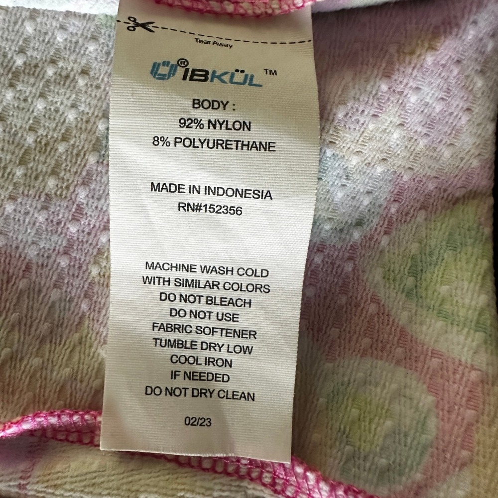 IBKUL Womens Golf Dress XL Pink Yellow Lemon Floral UPF 50+ Short Sleeve Dress - Picture 7 of 7